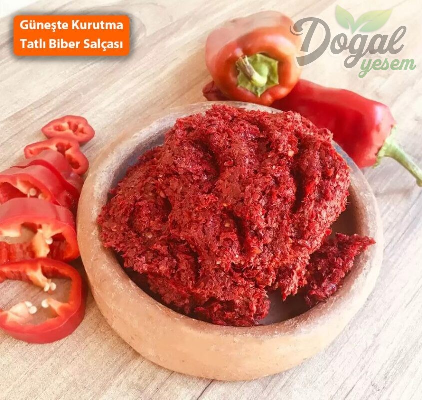 Güneşte Kurutma Tatlı Biber Salçası